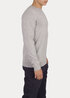 Meski Sweter Wrangler Crewneck Knit Grey Mele - W8A02PX37