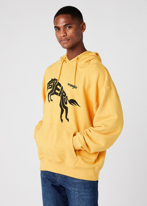 Wrangler 75th Anni Hoodie - Yolk Yellow W645HTY23 112146186