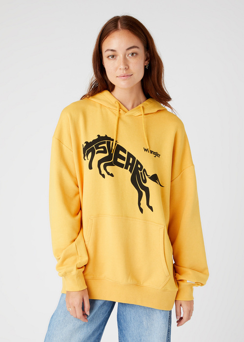 Wrangler 75th Anni Hoodie Yolk Yellow - W645HTY23