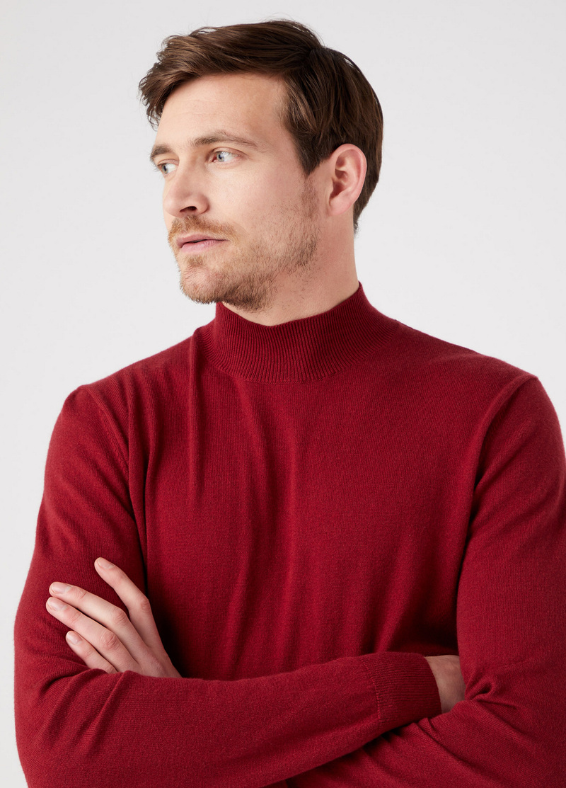 Meski Sweter Wrangler Seasonal Knit Rhubarb Red - W8D12PXRO