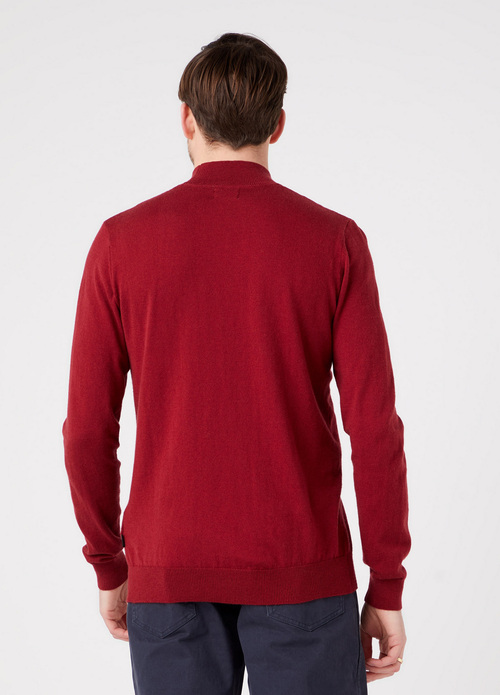 Meski Sweter Wrangler Seasonal Knit Rhubarb Red - W8D12PXRO