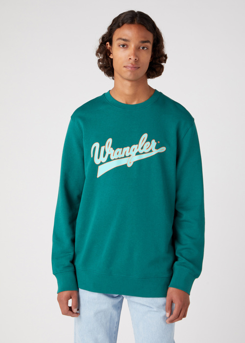 Wrangler Crew Neck - Bayberry Green W6H0I3G26 112331914