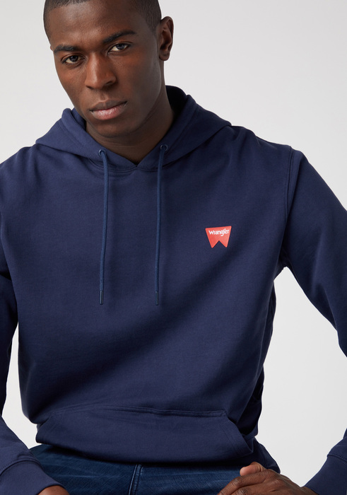 Wrangler Sign Off Hoodie - Real Navy W651I3XW4 112341204