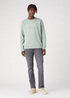 Wrangler Logo Crew Sweat Green Milieu - W6MSIQG63 Wrangler Logo Crew Sweat Green Milieu - W6MSIQG63