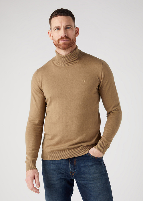 Wrangler Roll Neck Knit - Lead Grey W8D42PM24 112343113