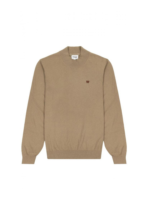 Meski Sweter Wrangler Roll Neck Knit Lead Grey - W8D42PM24