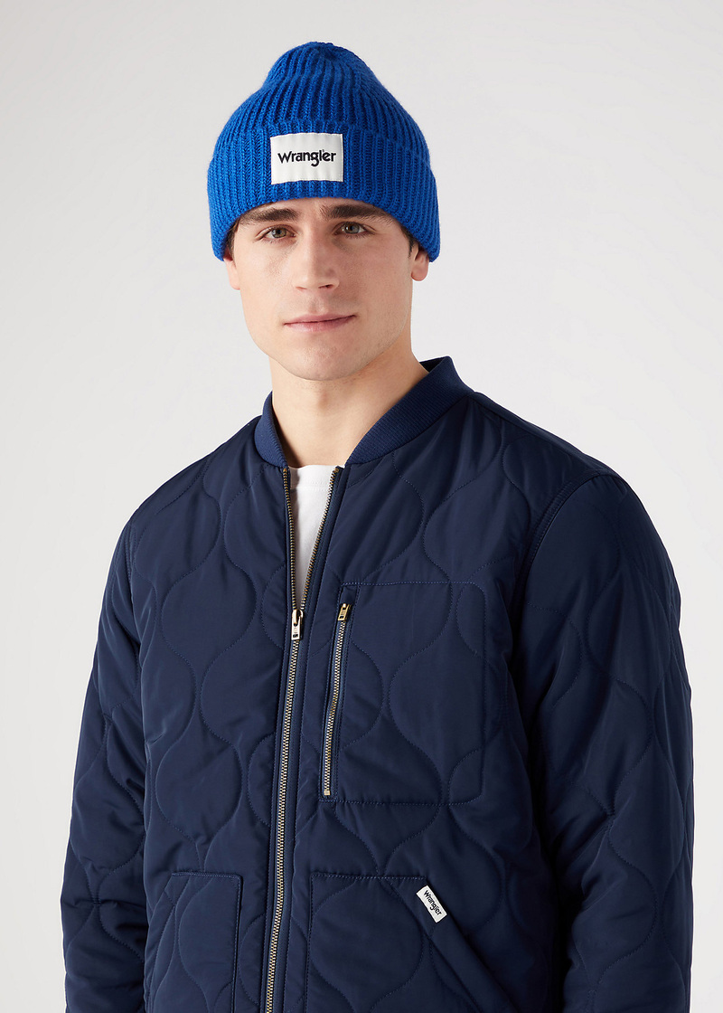 Meska Czapka Zimowa Wrangler Bib Beanie True Blue - W0L1UHF02