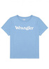 Damski T Shirt Wrangler Regular Tee Della Robia Blue - W7N4GHB40