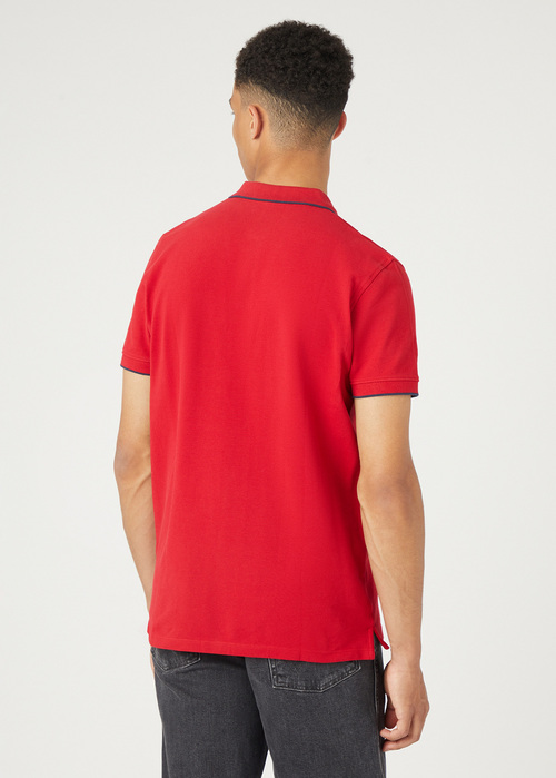 Meska Koszulka Polo Wrangler Polo T Shirt Red - W7BHK4X47