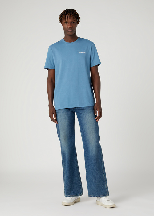 Meski T Shirt Wrangler 2 Pack Sign Off Tee Capitains Blue - W7BZFQ84Z