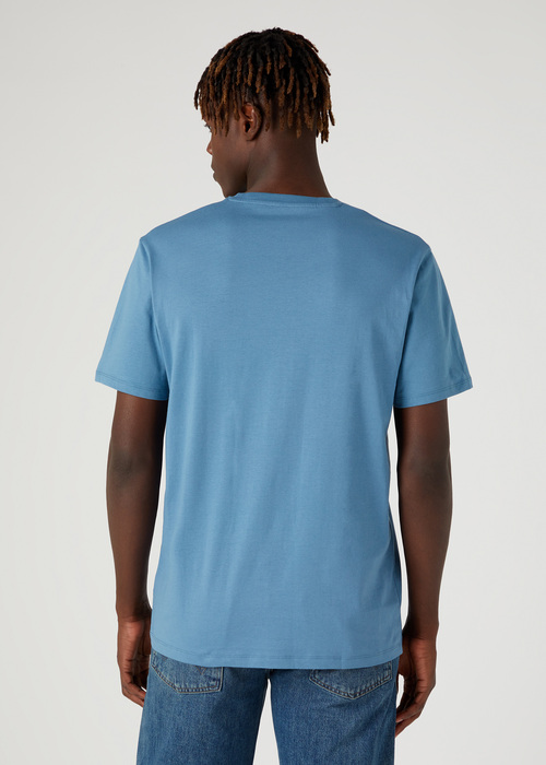 Meski T Shirt Wrangler 2 Pack Sign Off Tee Capitains Blue - W7BZFQ84Z