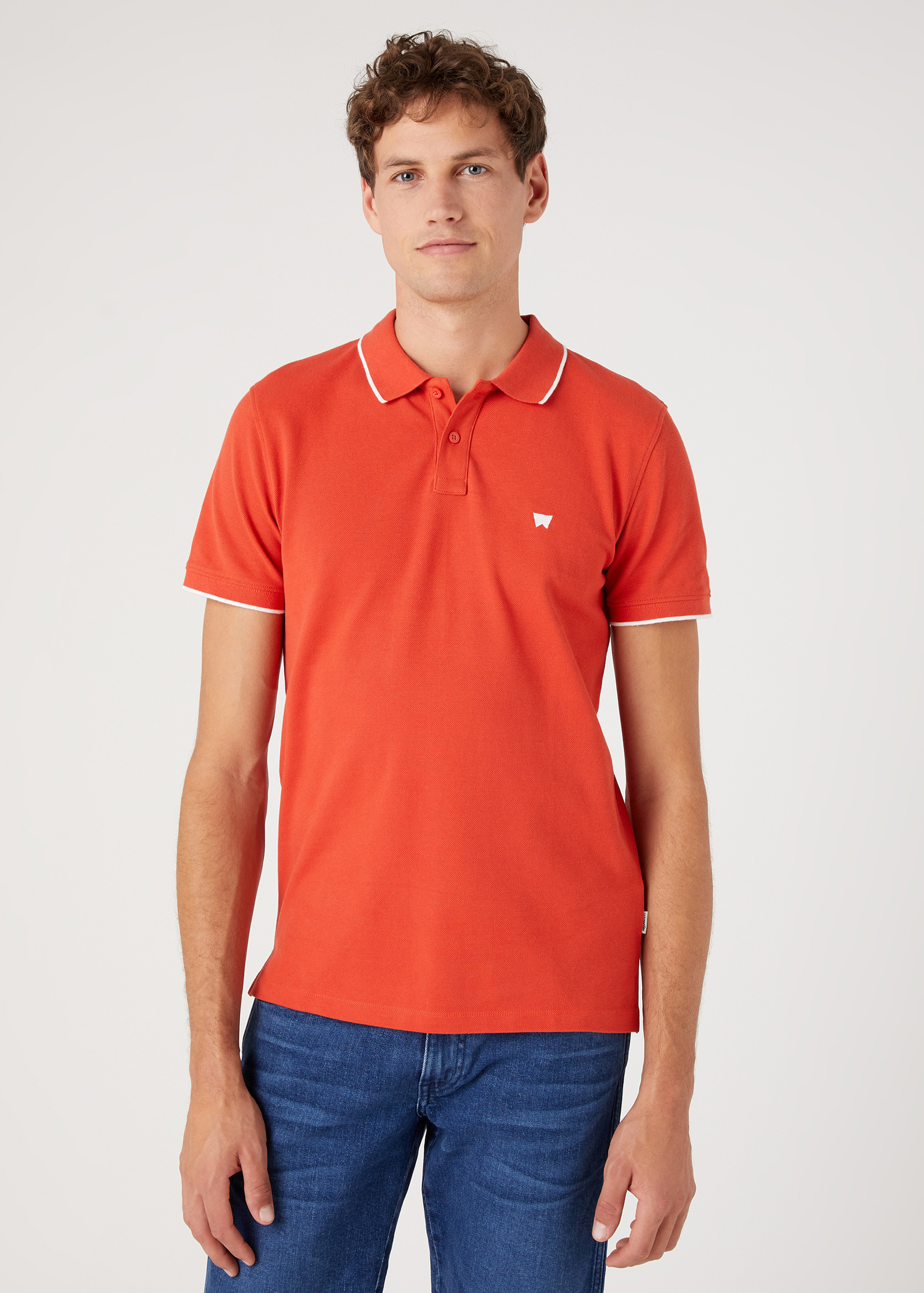 Meska Koszulka Polo Wrangler Polo Shirt Paprika - W7BHK4R41