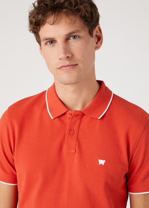 Meska Koszulka Polo Wrangler Polo Shirt Paprika - W7BHK4R41