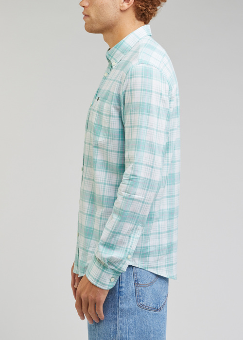 Lee Button Down Dusty Jade Check - L880BA41