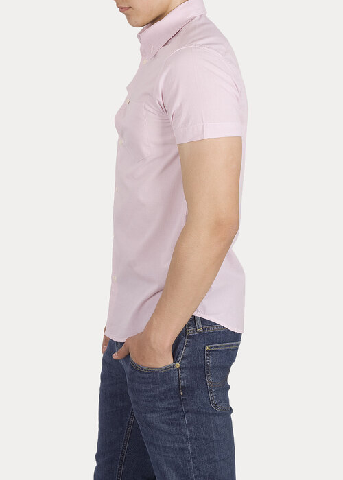 Meska Koszula Materialowe Wrangler Short Sleeve One Pocket Button Down Cameo Pink - W5944OSY2