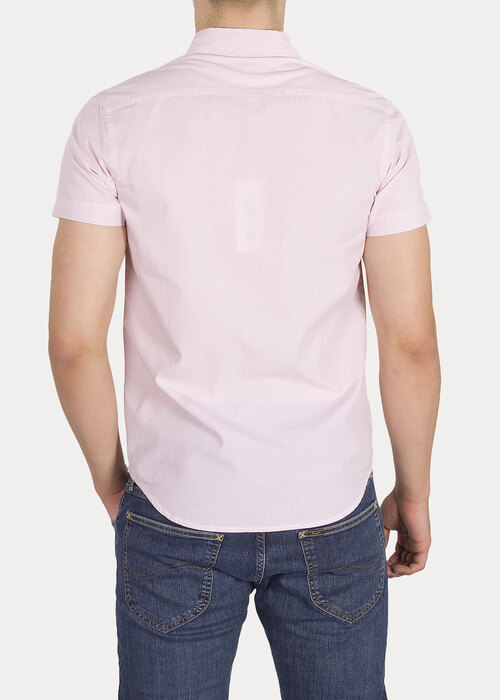 Mska Koszula Materiaowe Wrangler Short Sleeve One Pocket Button Down Cameo Pink - W5944OSY2