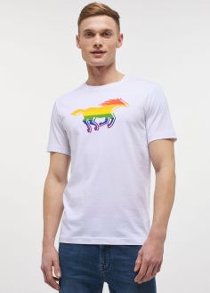 T-Shirt Męski Mustang® Alex C Pride - General White (1012673-2045)