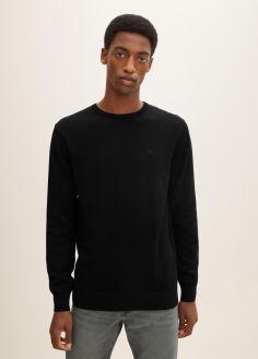 Męski Sweter Tom Tailor® Simple knitted jumper - Black (1012819-29999)
