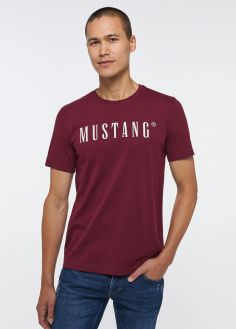 T-Shirt Męski Mustang® Alex C Logo Tee - Zinfadel (1013221-7184)