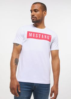 T-Shirt Męski Mustang® Alex C Logo Tee - General White (1013223-2045)