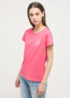 T-Shirt Damski Mustang Jeans® Alexia C Chestprint - Rouge Red (1014222-8282)