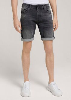 Męskie Szorty Tom Tailor® Regular Denim Shorts - Used Mid Stone Grey Denim (1024512-10219)