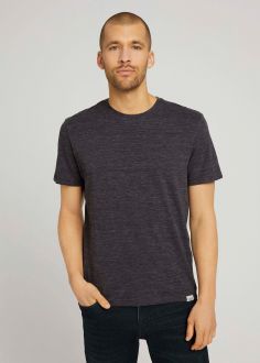 T-Shirt Męski Tom Tailor® Colorful Nep Tee - Tarmac Grey Nep Structure (1026065-28028)