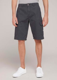 Męskie Szorty Tom Tailor® Twill Cargo Shorts - Tarmac Grey (1026183-10899)