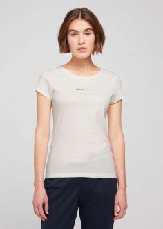 T-Shirt Damski Denim Tom Tailor®  V-neck Tee  - Gardenia White (1030466-10348)