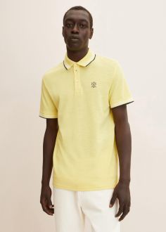 T-Shirt Męski Tom Tailor® Piqué Polo Shirt - Yellow Curd Streaky Two Tone (1031601-29832)
