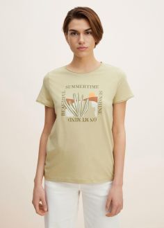 T-Shirt Damski Tom Tailor® Light T-shirt - Light Moderate Olive (1031764-28725)