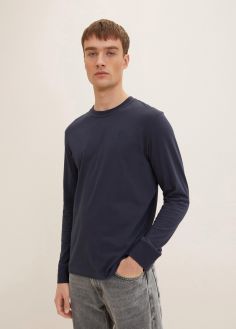 T-Shirt Męski Tom Tailor® Long Sleeve T-Shirt - Blue Grey (1034381-10304)
