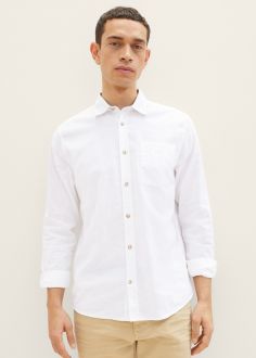 Męska Koszula Tom Tailor® Linien Shirt - White (1034904-20000)