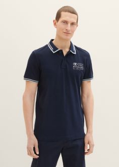 T-Shirt Męski Tom Tailor® Polo shirt with logo embroidery - Sky Captain Blue (1035571-10668)