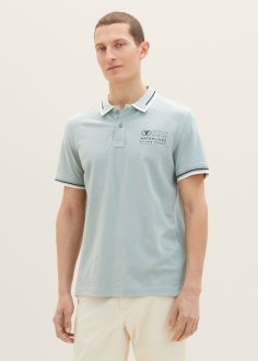 T-Shirt Męski Tom Tailor® Polo shirt with logo embroidery - Ocean (1035571-28129)
