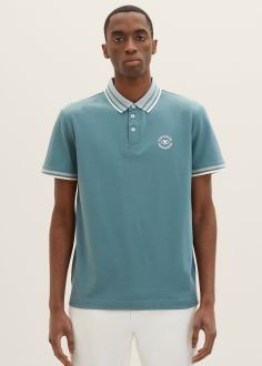 T-Shirt Męski Tom Tailor® Basic Polo shirt - Deep Bluish Green (1035575-30105)