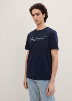 T-Shirt Męski Denim Tom Tailor® Tshirt - Captain Blue (1035581-10668)