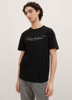 T-Shirt Męski Denim Tom Tailor® Tshirt - Black (1035581-29999)