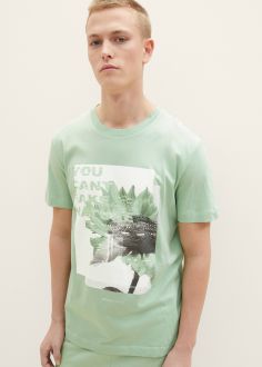 T-Shirt Męski Denim Tom Tailor® Tshirt - Placid Green (1035599-31038)
