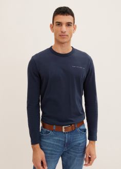 T-Shirt Męski Tom Tailor® Long Sleeve T-Shirt - Sky Captain (1036176-10668)