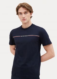 T-Shirt Męski Tom Tailor® T-shirt With A Print - Navy (1037803-10668)