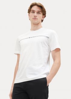 T-Shirt Męski Tom Tailor® T-shirt With A Print - White (1037803-20000)