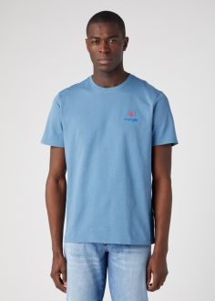 T-Shirt Męski Wrangler® Tee - Captains Blue (W70SEE84Z)