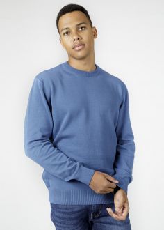Męski Sweter Cross Jeans® Knitwear C-Neck - Blue (005) (34228-005)