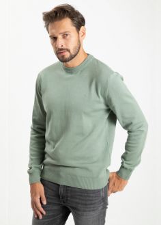 Męski Sweter Cross Jeans® Sweater - Green Tee (34228-620)
