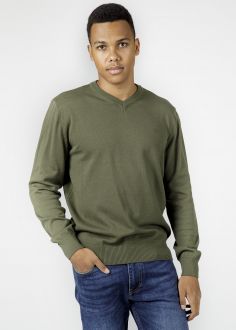 Męski Sweter Cross Jeans® T-Knit Wear - Green (002) (34229-002)