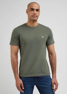 T-Shirt Męski Lee® Short Sleeve Patch Logo Tee - Olive Grove (L60UFQA61)