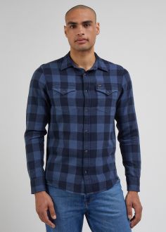 Męska Koszula Lee® Clean Western Shirt - Deep Waters Check (L66RRRA62)