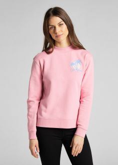 Damska Bluza Lee® Logo Sweatshirt Pam Tree - Pink (L53IEINL)