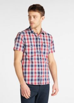 Męska Koszula Lee® Short Sleeve Western Shirt - Blueprint (L641CZLH)
